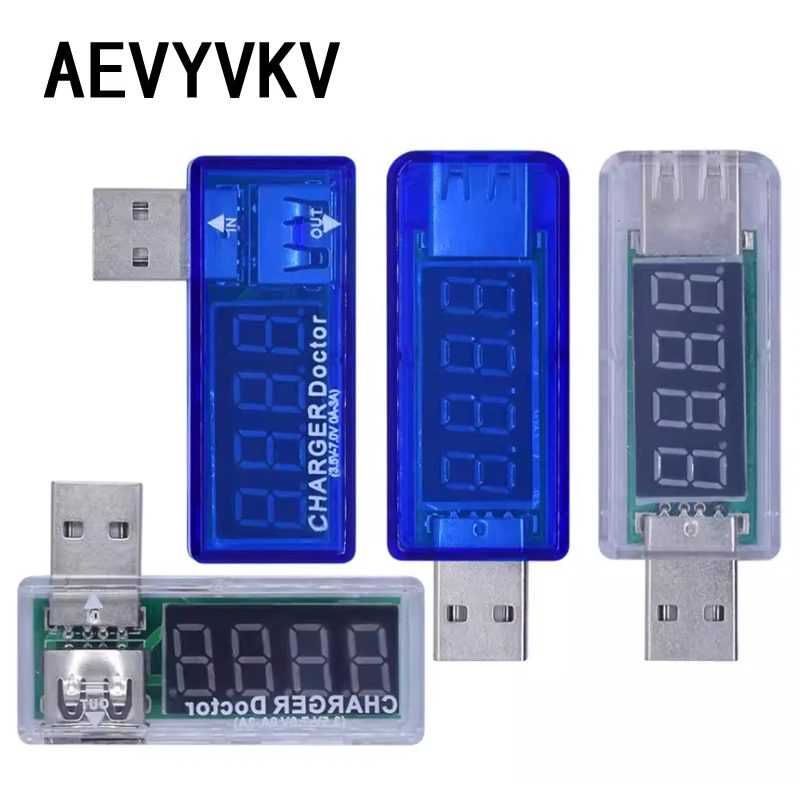 Digital USB Mobile Power Charging Current Voltage Tester Meter Mini USB Charger Doctor Voltmeter Ammeter LED Display