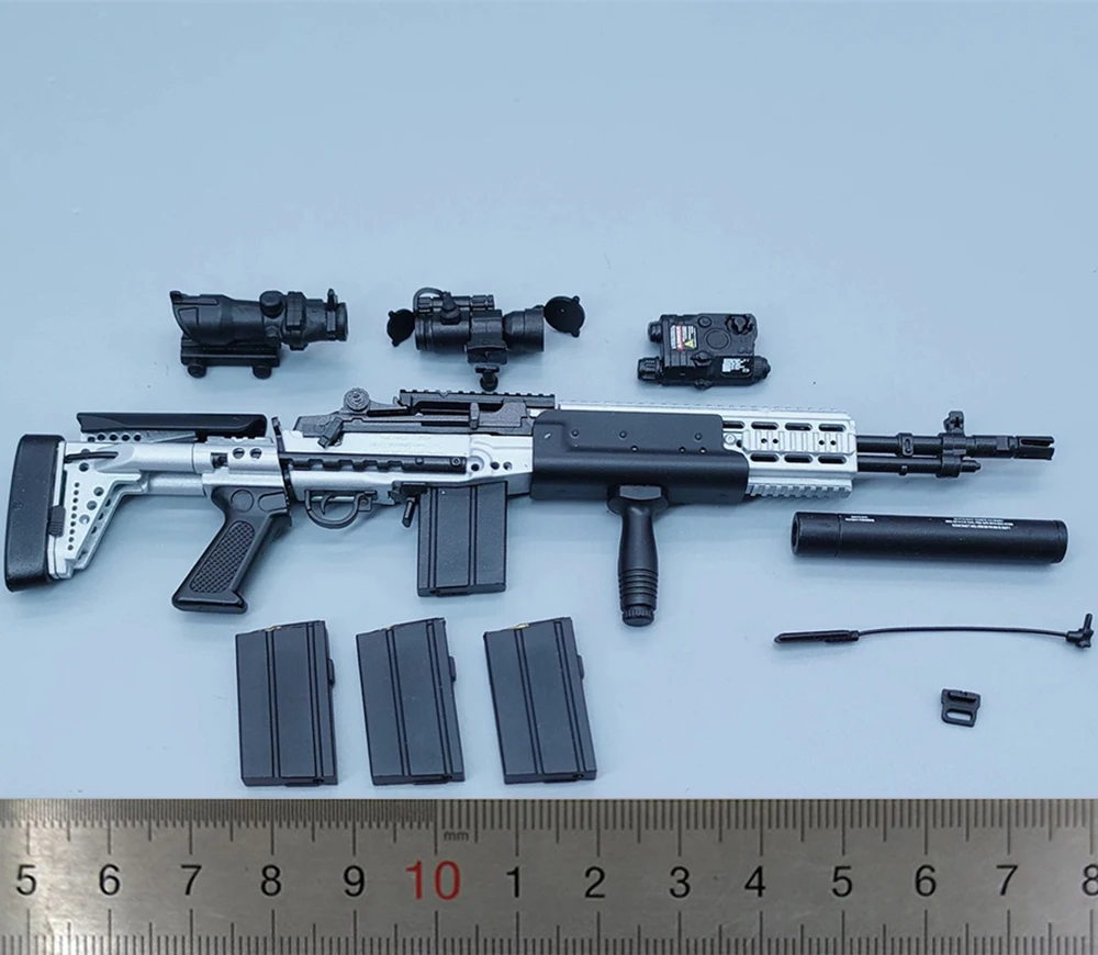 

1/6 EASY&SIMPLE ES 26072 US. Man Operation Unit Soldier Main Weapons MK14Mod0 PVC Material Clips Not Real For 12 Figure Doll