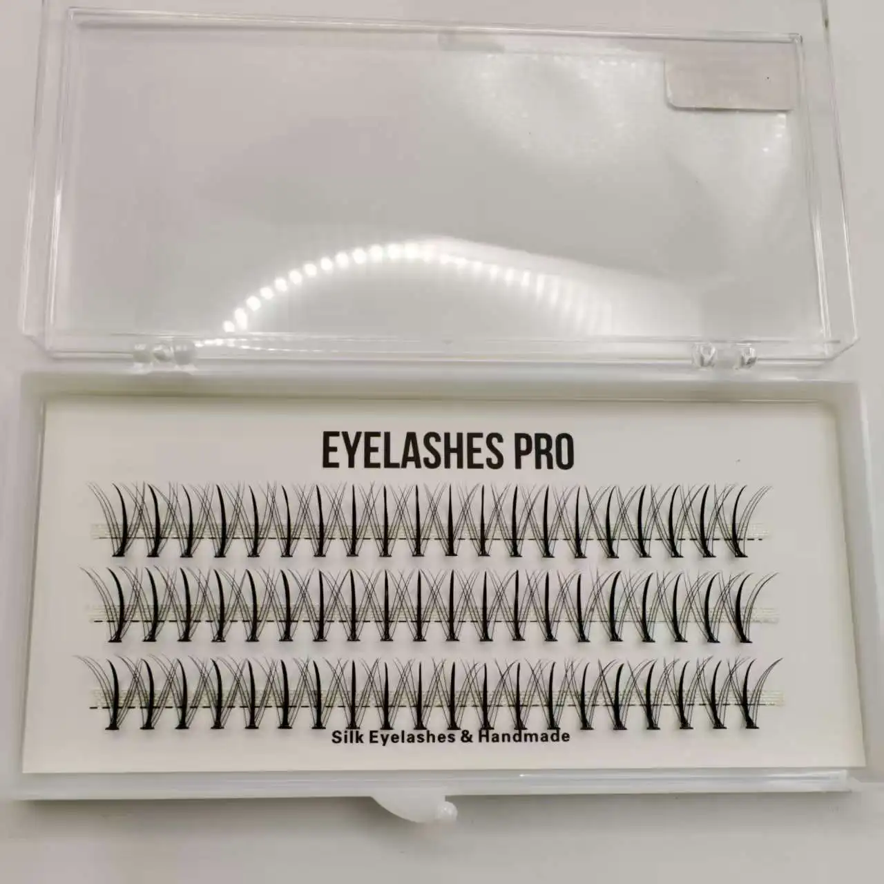 HXD DIY Hand Made Eyelash Extension Segmented Flase Lashes Dramatic Lash Bundles Soft Ribbon Strip Eyelashes Makeup Lash