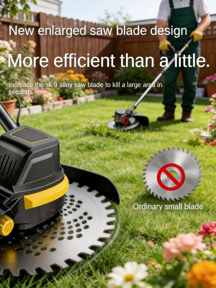 Electric lawn mower rechargeable small household high power new lawn mowing lithium battery hoeing weeding artifact wireless