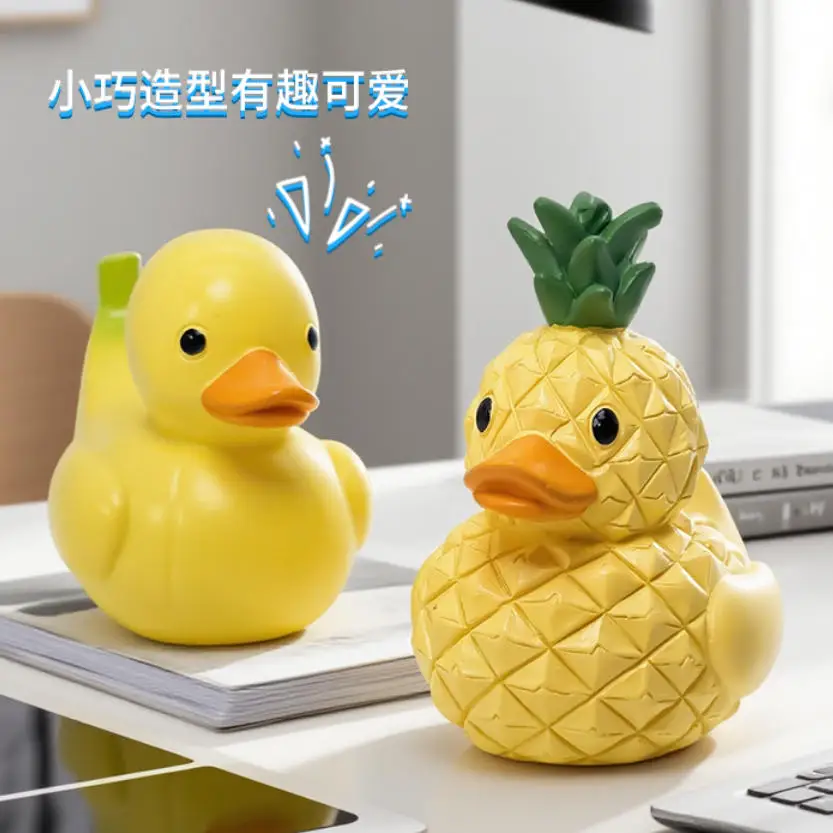 New Fruit Duck Figurines Ornament Resin Decoration Crafts Home Decor Home Accessories Desk Decoration