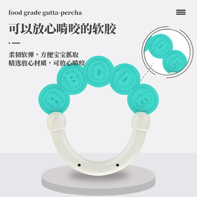 ออกแบบใหม่ 8 ชิ้น OEM ซิลิโคน Hochets ทารกแรกเกิดของเล่น Chocalho Sensory Baby Teething Rattle ของเล่น