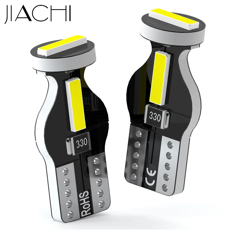 Jiachi 100PCS Cheap T10 Led Bulb 168 194 W5W Auto Lamp 2835 7020 3 White 12V Mini Bulb Indicator License Plate Light For Car