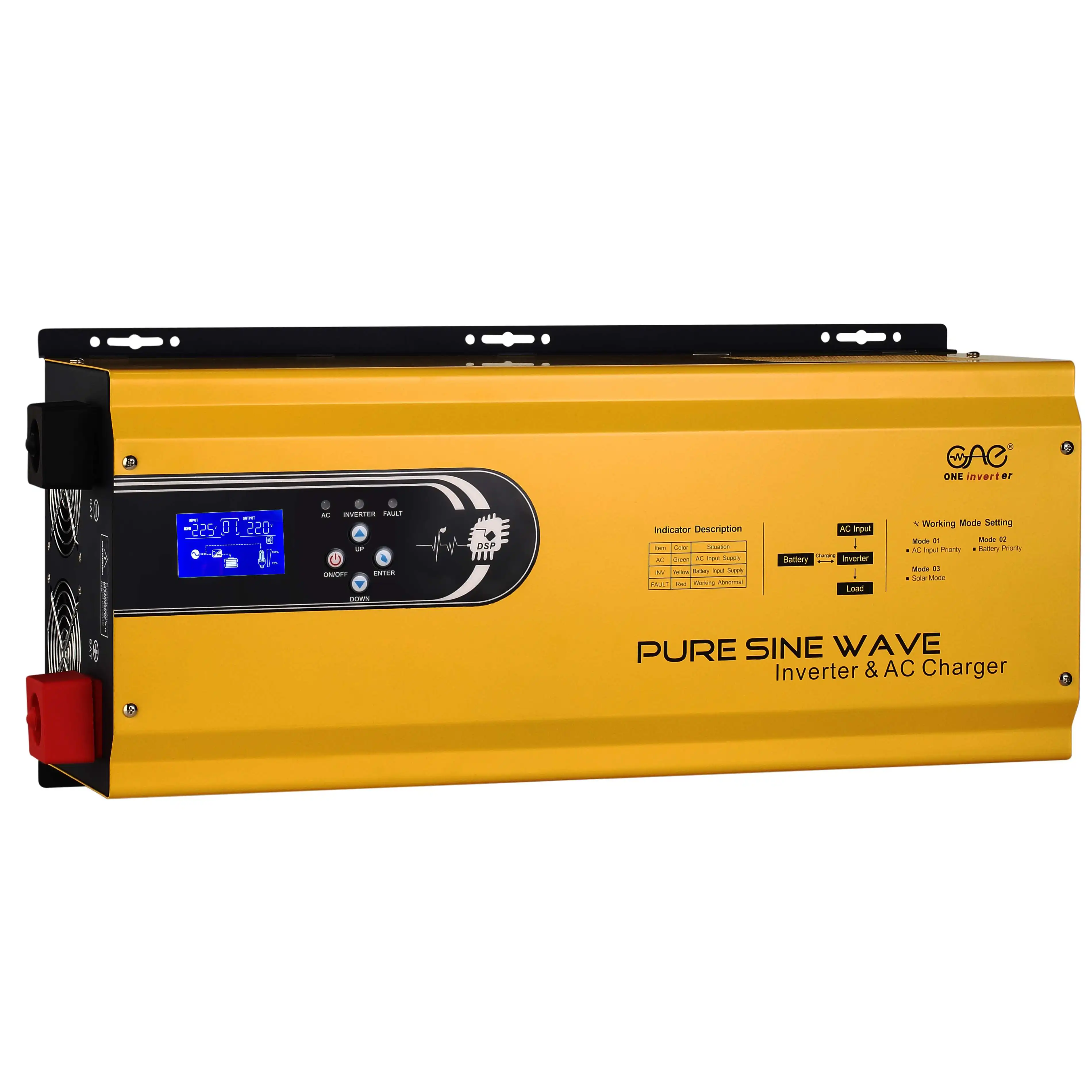 

48V 6KW solar power inverter low frequency pure sine wave to 110v 120v 220v 230vAC with batter charger 35A