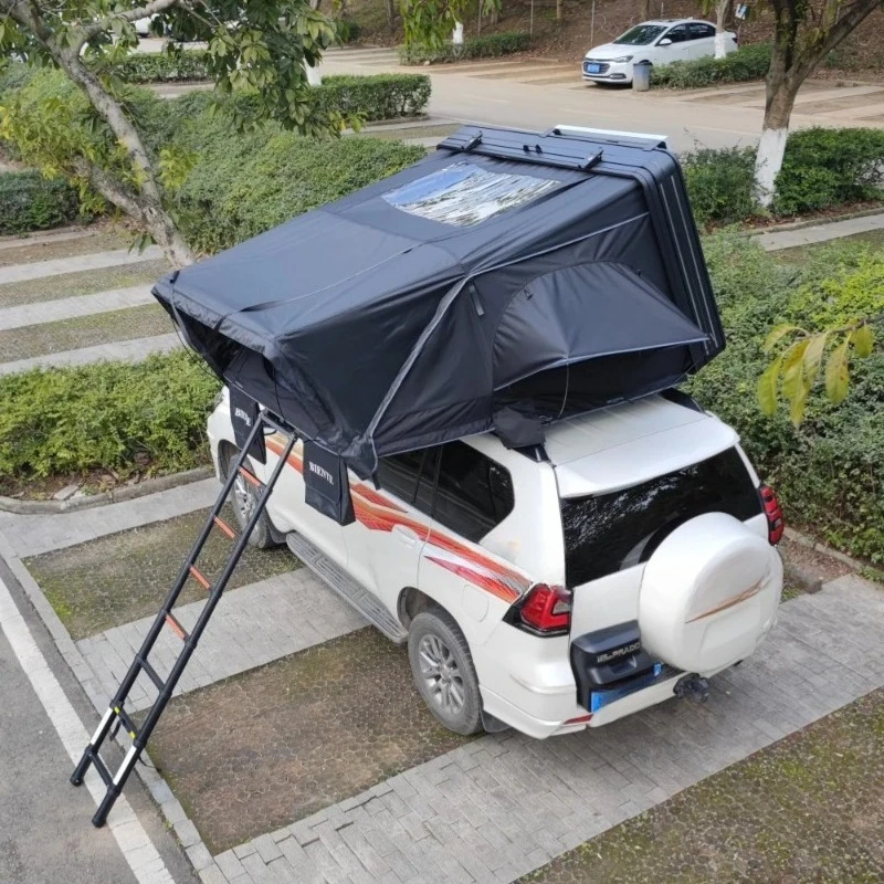 

Truck Camping Window 3-4 People Family Roof Top Tent Aluminium Hard Shell Roof Tent