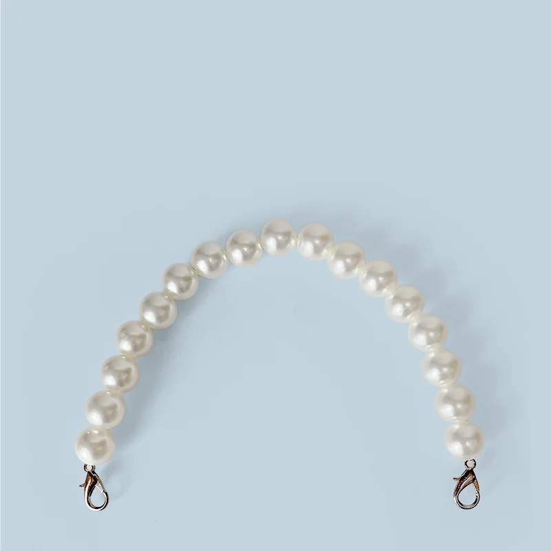 New retro pure handmade large pearl chain bag, portable crossbody chain, detachable single shoulder chain strap