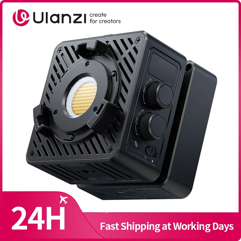 Ulanzi EC65 65 Вт Cube Light COB Light 2700-6500K Mini Bowens Mount COB Video Light Поддержка пульта дистанционного управления с оптическим конденсатором управления