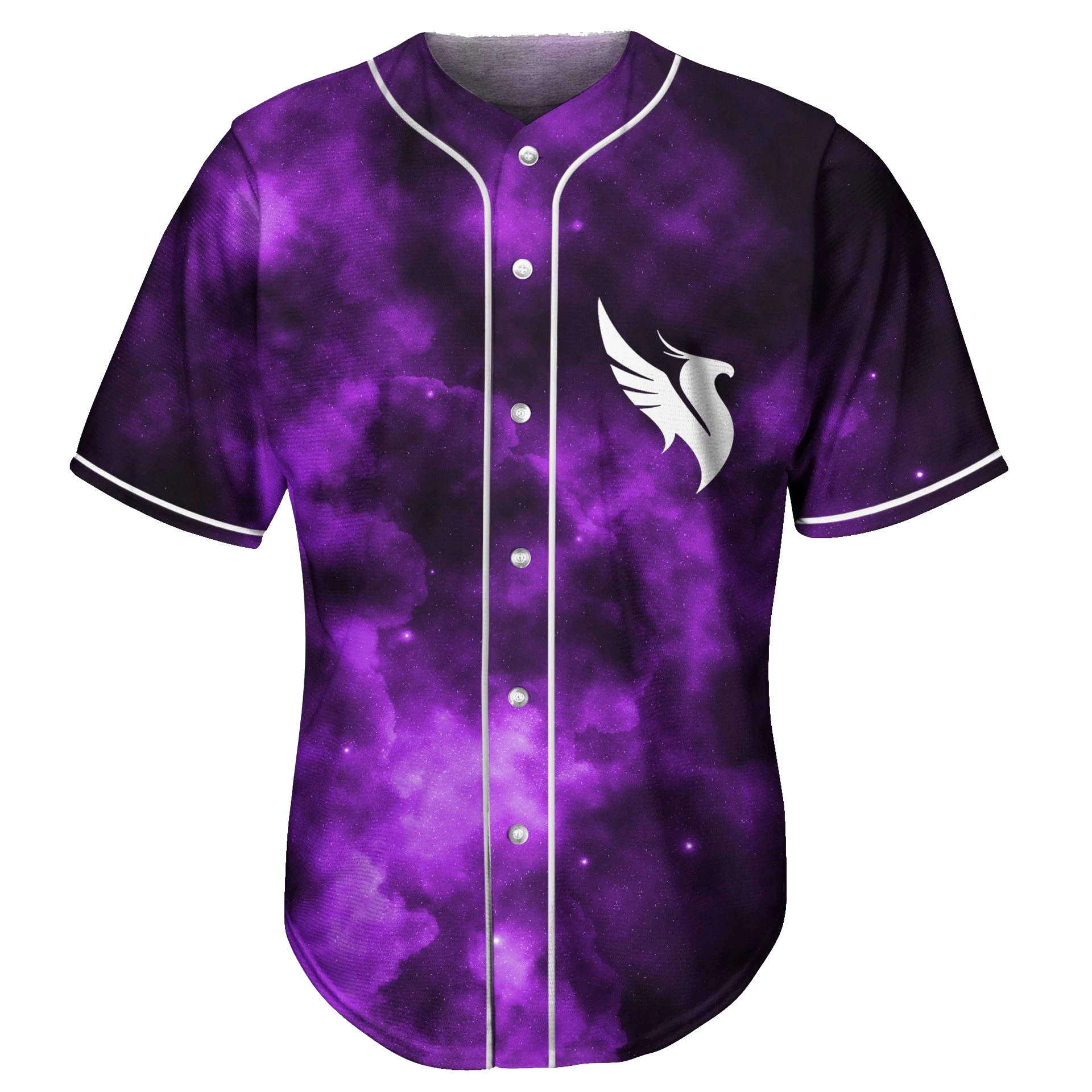 ILLENIUM PURPLE GALAXY Jersey Harajuku Thin button Baseball Uniform Men/Women Baseball Jersey For EDM Festivals