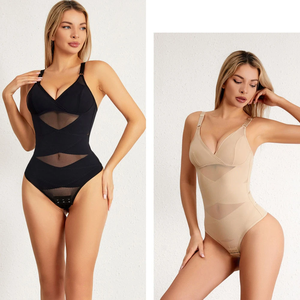 Women Thong Shapewear bodysuit for tummy control High Compression Abdomen Reducing Body Shaper Bodysuit