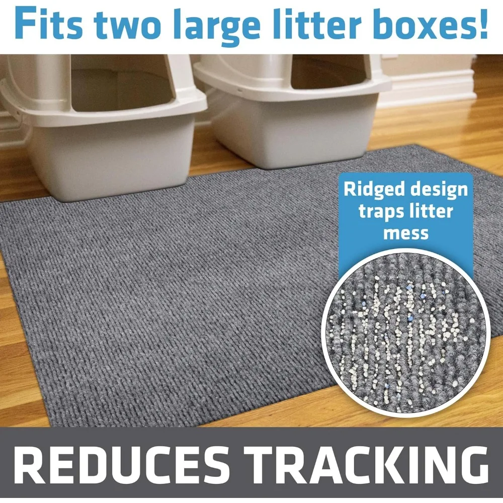 Cat Litter Box Mat - Waterproof, Absorbent, Soft, Jumbo XXL Size, Protects Floors view 2