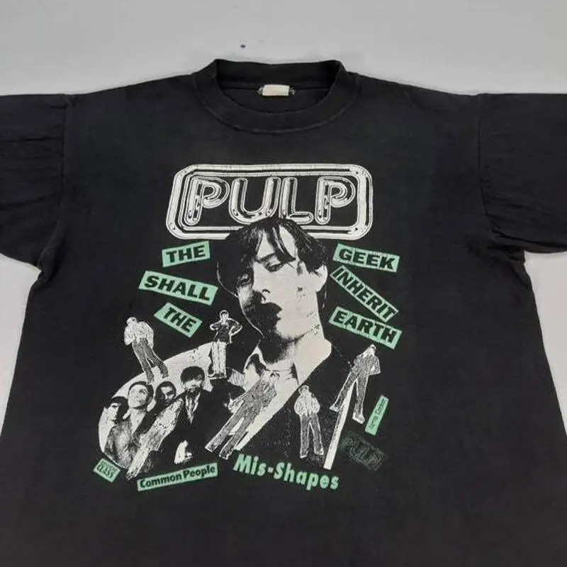 تي شيرت PULP JARVIS COCKER المُعاد طباعته من الفرقة البريطانية في التسعينيات TE2539