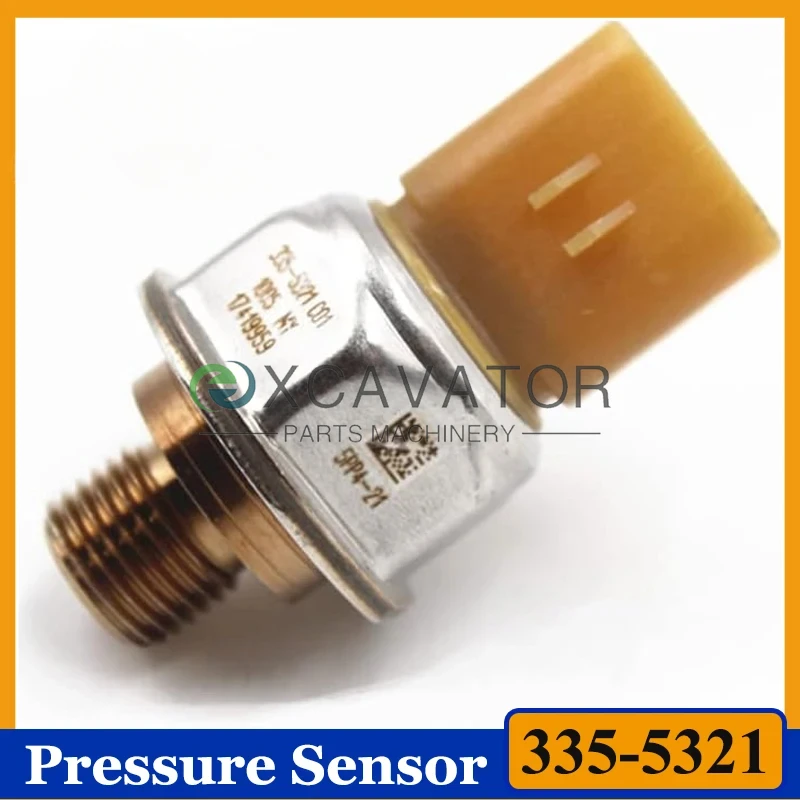 

Fuel Common Rail Pressure Sensor 335-5321 3355321 5PP4-21 for Loader 521B 522B 953D 963D 973D Dozer D4K D5K D6K