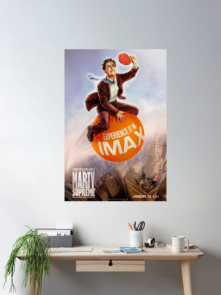 Marty Supreme 2026 Movie, Art Print Canvas Poster, Living Room Decor, Home Wall Picture