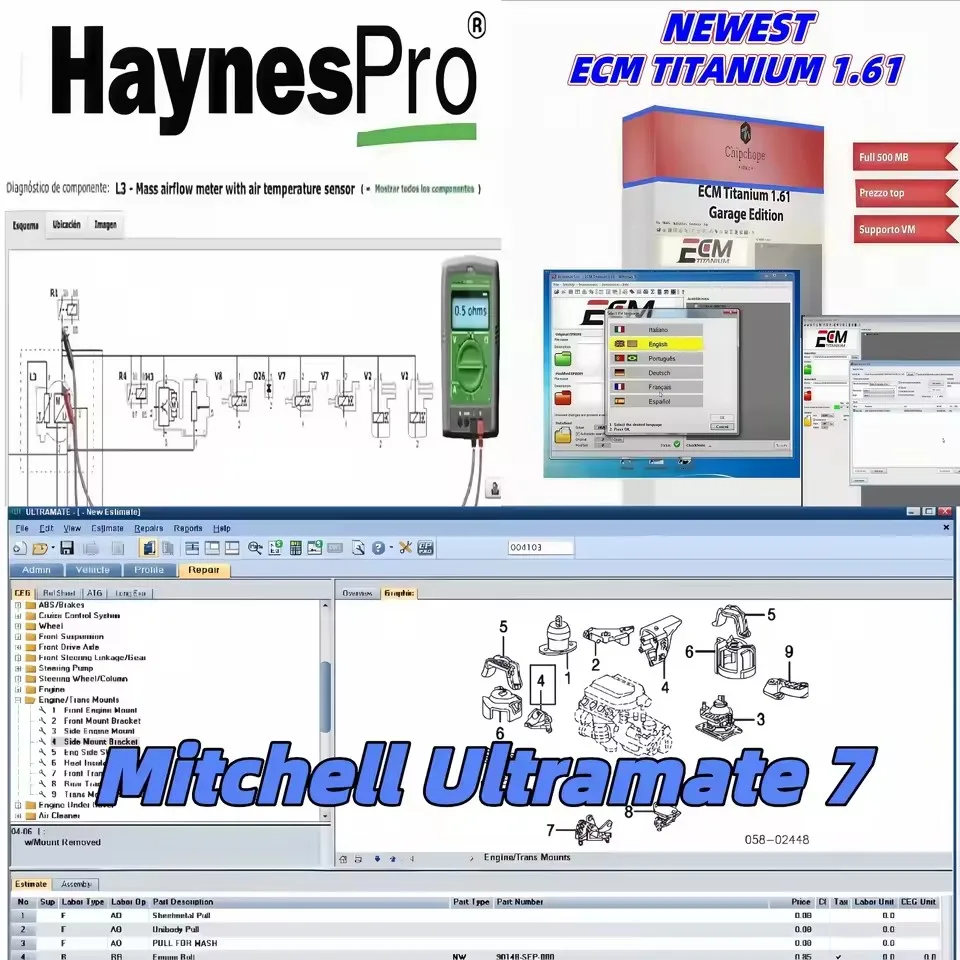 2026 Hot! NEWEST Mitchell Ultramate 7 Complete Advanced Estimating System + HAYNES PRO Automotive Workshop +ECM Titanium 1.61