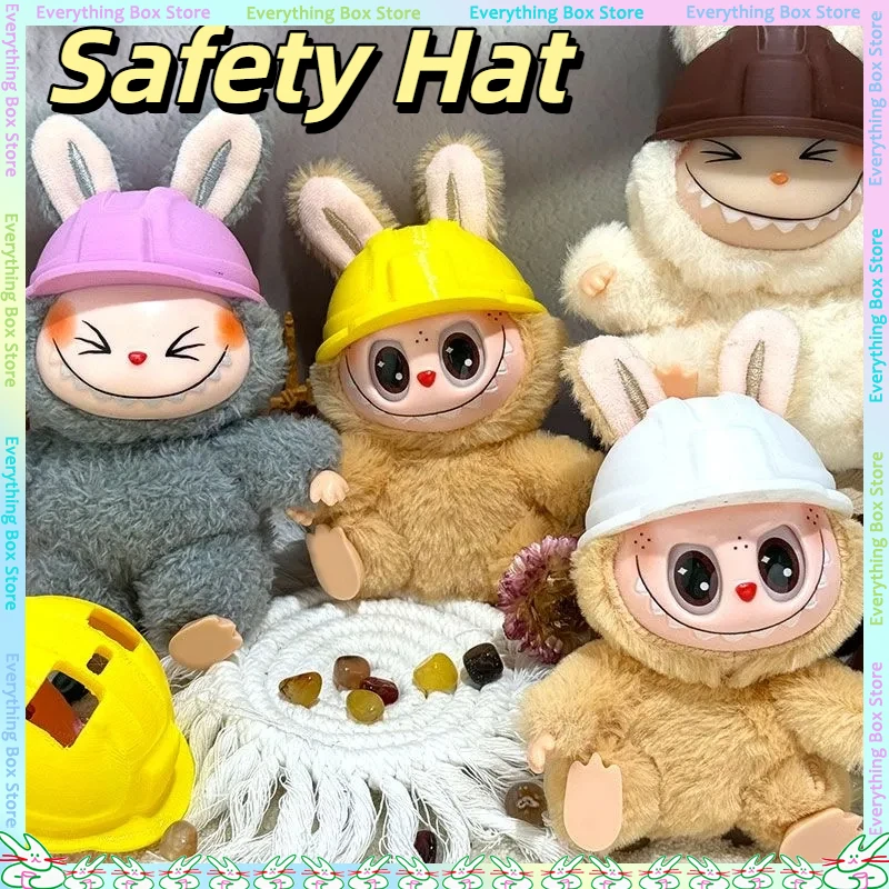 

Creative Yellow Safety Hat Doll Accessories Suitable For 17cm Labubu V1 Doll Helmt Decorative Hanging Ornaments Toy Hobbies