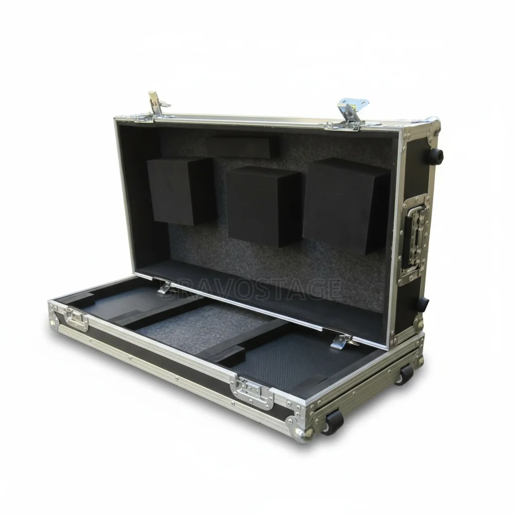 

DJ Flight Case, 9mm 12mm Plywood Aluminum Frame, Mixer Controller Case, Heavy Duty, fit for Mixer Controller and CD Player