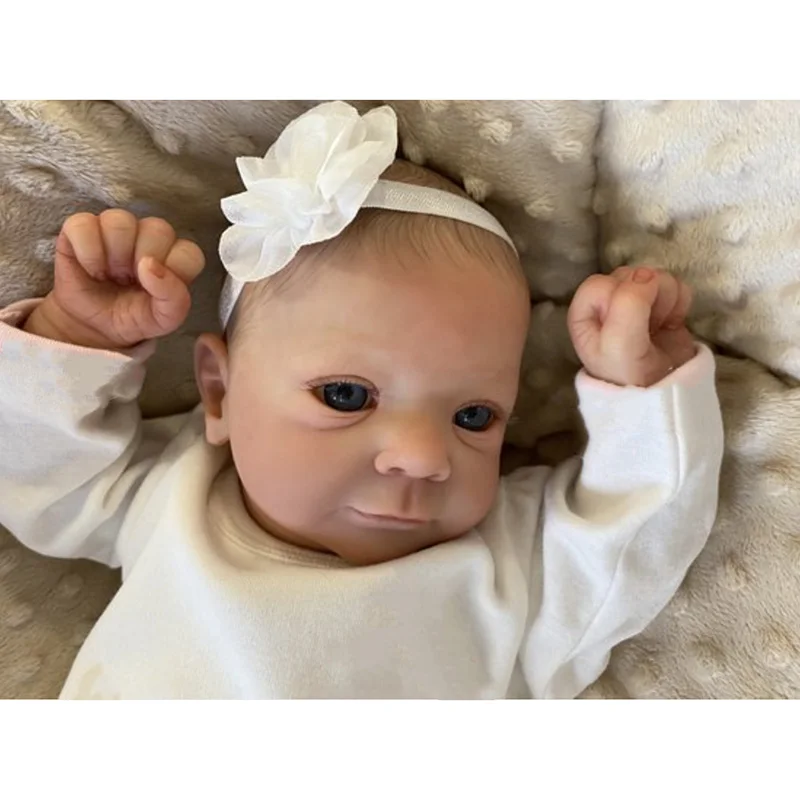 

49CM Reborn Baby Doll Felicia Already Finished Doll Hand-painting Hair Newborn Baby 3D Skin Visible Veins