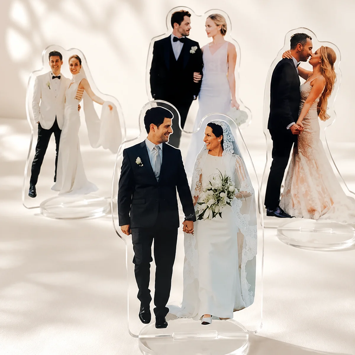 1/2/5Pcs Custom Photo Wedding Human Acrylic Desktop Standee, Personalized Custom Character Standees, Customizable Wedding Human