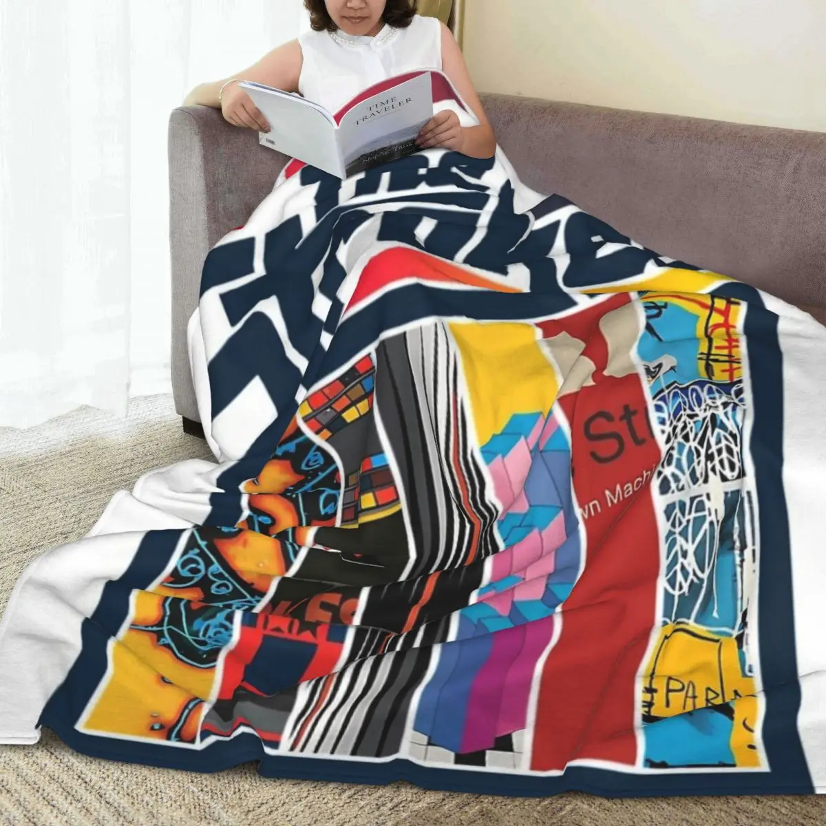 Throw Blanket Classic Tour Rock Band The Strokes Micro Fleece Blanket Four Sizes Retro Warm For Camping AntiPilling Blanket