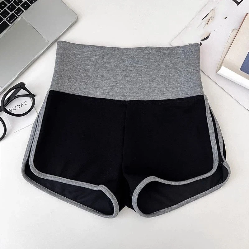 Sexy and Versatile Contrasting Color High-waisted Wide-leg Leggings Yoga Sports Casual Pants Shorts