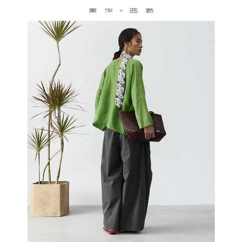 Relaxed and Casual~ Women's Balloon Pants, Loose Wide-Leg Casual Pants, Slimming Cotton Long Pants, Spring 2026 - Image 4