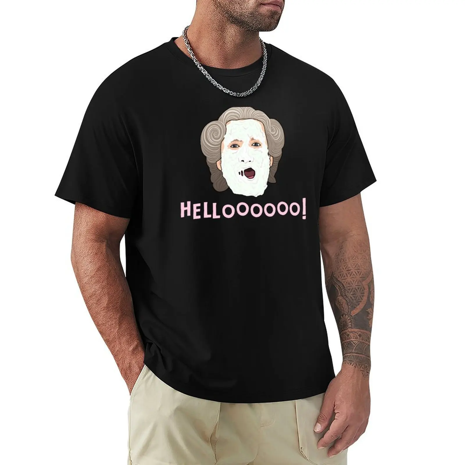 

Mrs Doubtfire Hello T-Shirt All Match Basic Short Sleeve Top