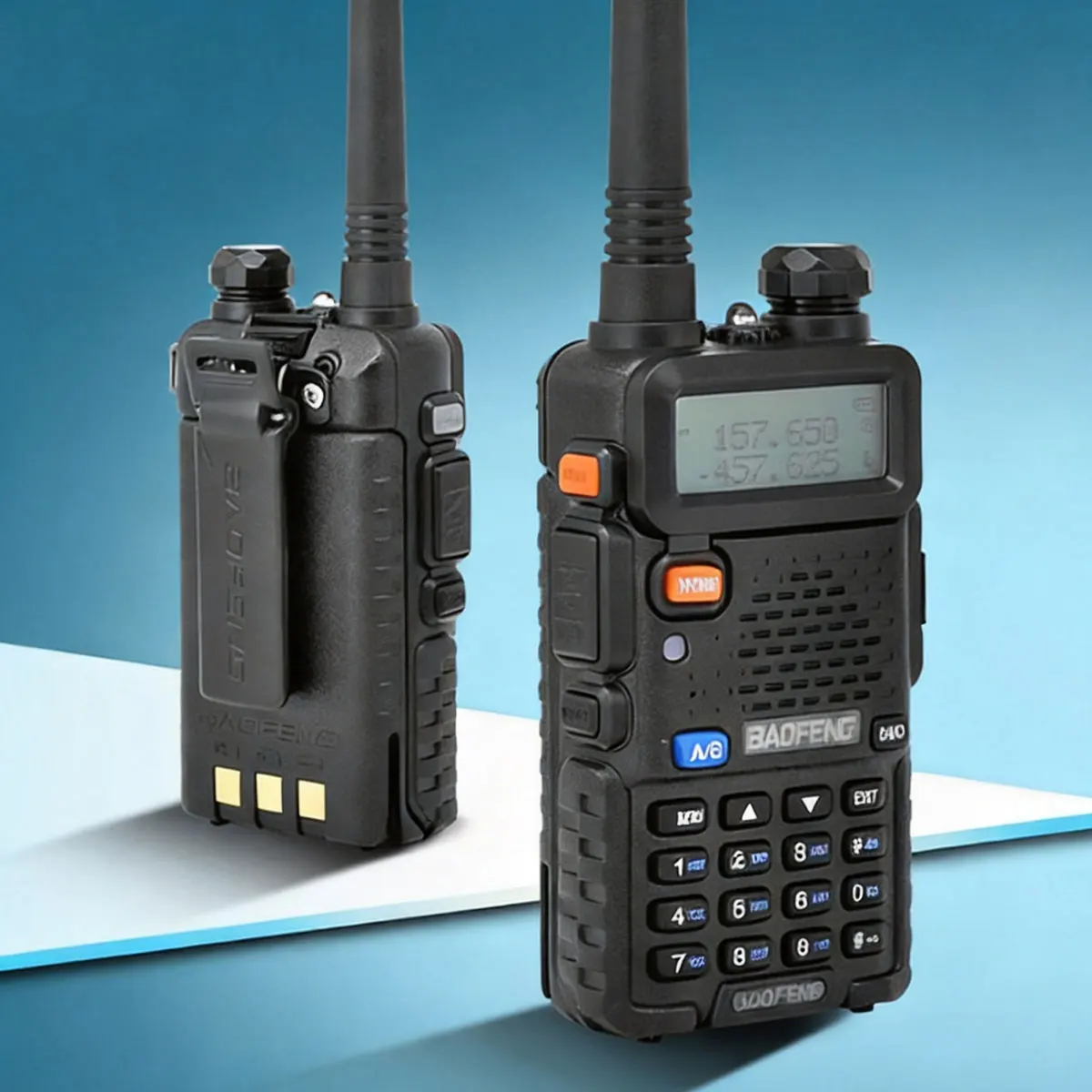 Baofeng UV5R Dual Band Dual Display Dual Frequency Dual Watch Two Way Radio Long Range Clear Audio Flashlight VOX USB EU