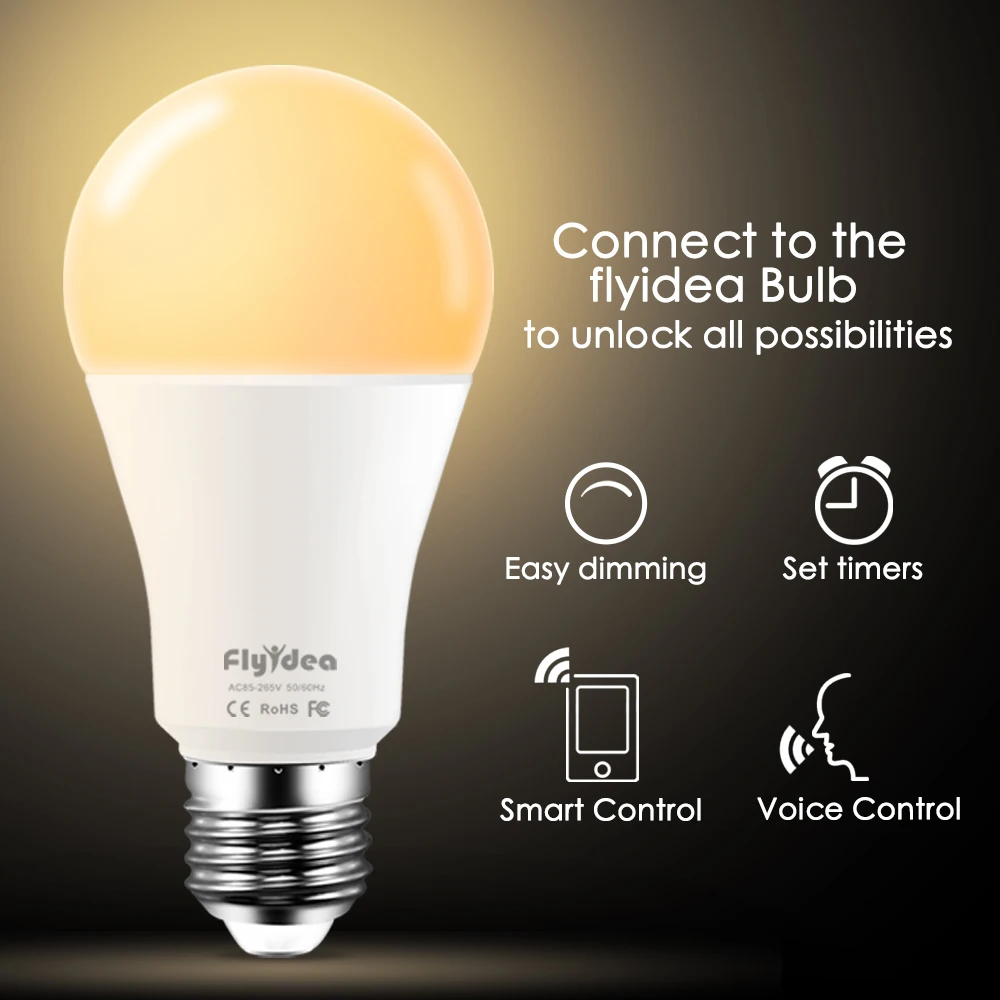 WiFi RGB E27 LED Smart Light Bulb Color Dimmable Lamp Siri Voice Control TUYA APP Remote Control Alexa Yandex Alice Google Home