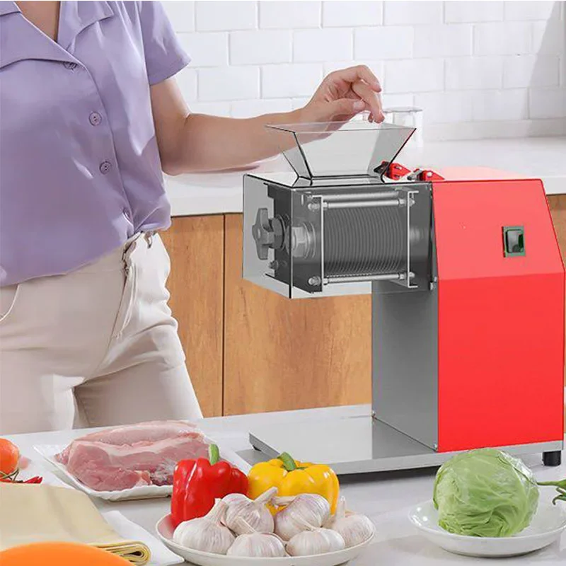 Cortador de Carne Elétrico Desmontável em Aço Inoxidável, Máquina Multifuncional para Cortar e Ralar Vegetais e Carnes