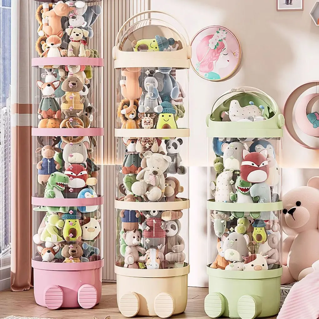 

Toy Organizer Storage Stuffed Zoo Box For Kids Bedroom Toy Storage Box Transparent Organizer 51inch pink