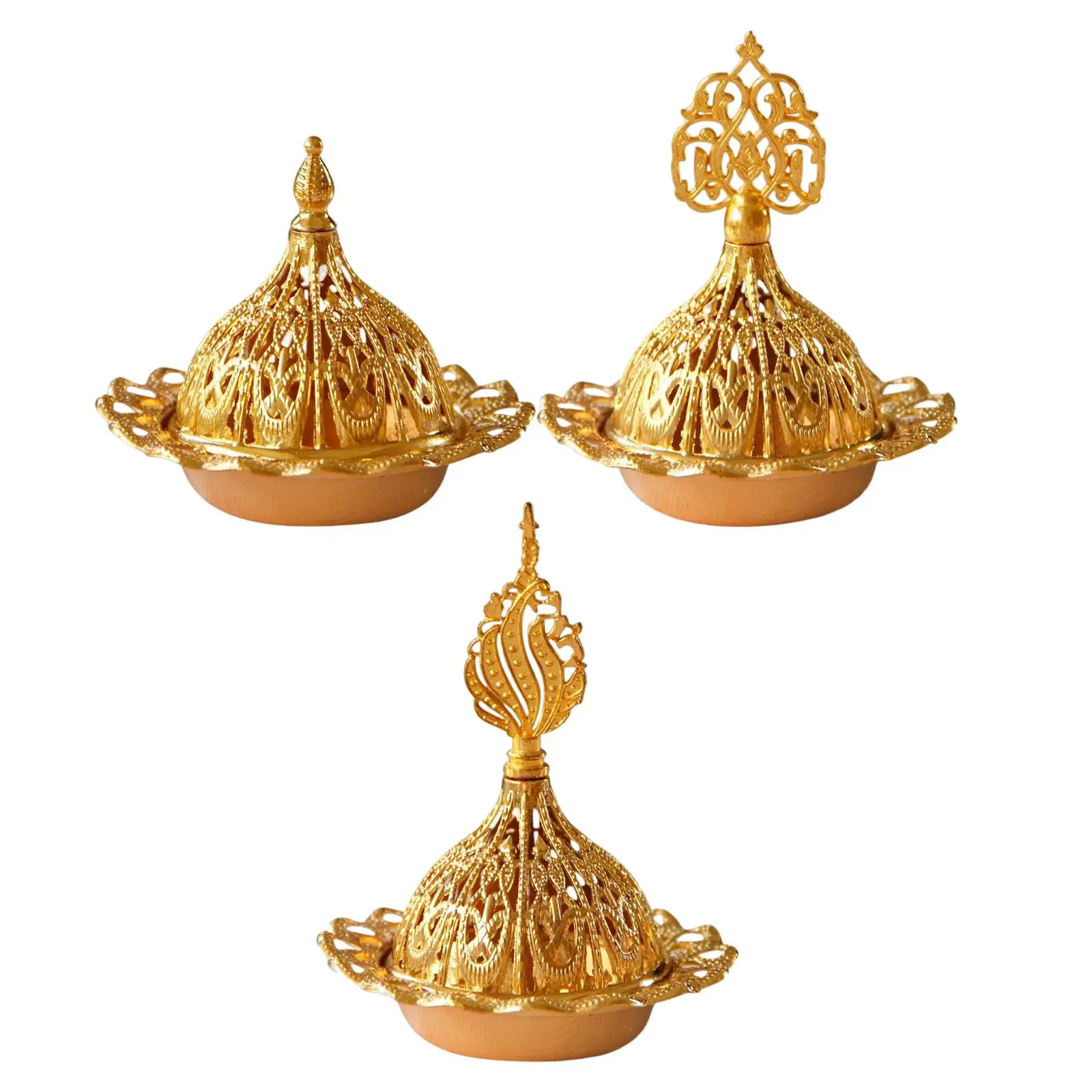 Incense Burner Decoration Fragrance Diffuser Furnace with Lid Incense Censer for Bedroom Living Room Yoga Studio Teahouse Office