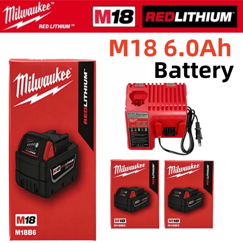 

Original Authentic Milwaukee M18 Fast-Charging lithium-ion battery 5.0Ah 6.0Ah compatible M18B5 M18B6 Power Tool Battery.