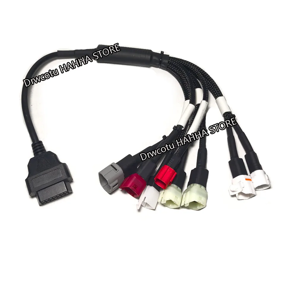 Bike Cable OBD One-to-many Extension Wire Compatible with Euro 4 MotorcycleTest Cable For Yamaha Suzuki Kawasaki Honda BS6 8in1