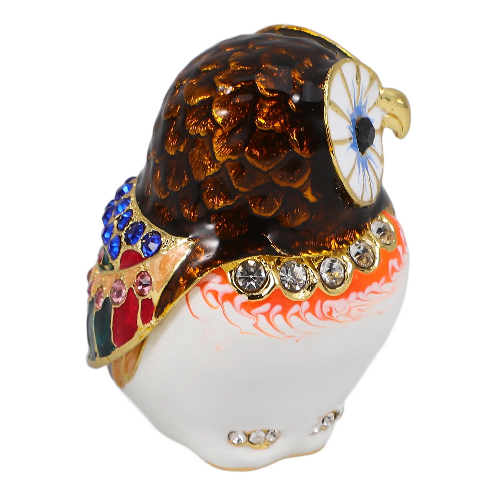 Scatola portaoggetti per gioielli Gufo Mini scatola per gingilli con diamanti Piccolo porta anelli Organizzatore Regalo Organizzatore di gioielli Custodia per gingilli con gufo