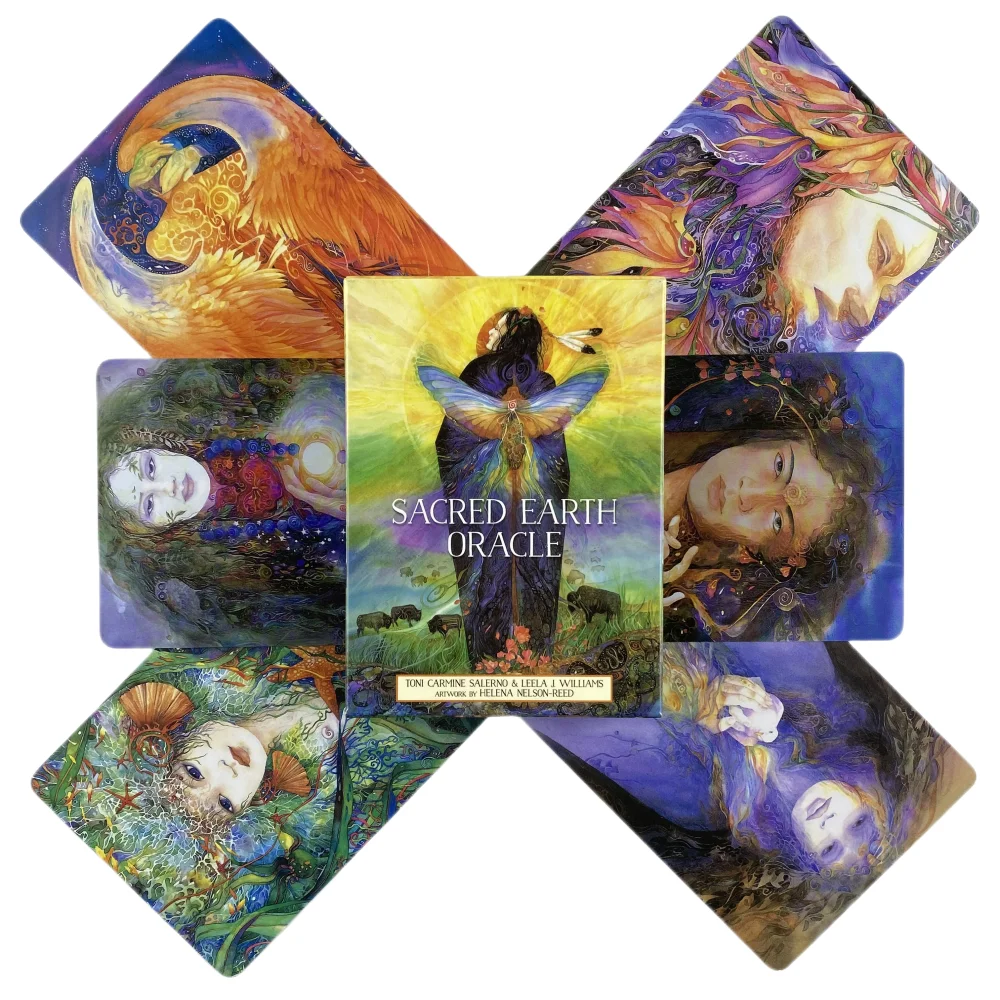 Sacred Earth Oracle Cards A 45 Tarot English Visions Divination Edition Deck Borad Playing Games