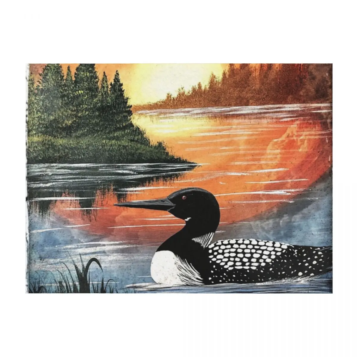 

Sunset Loon Throw Blanket Bed linens Plush Baby Weighted Blankets