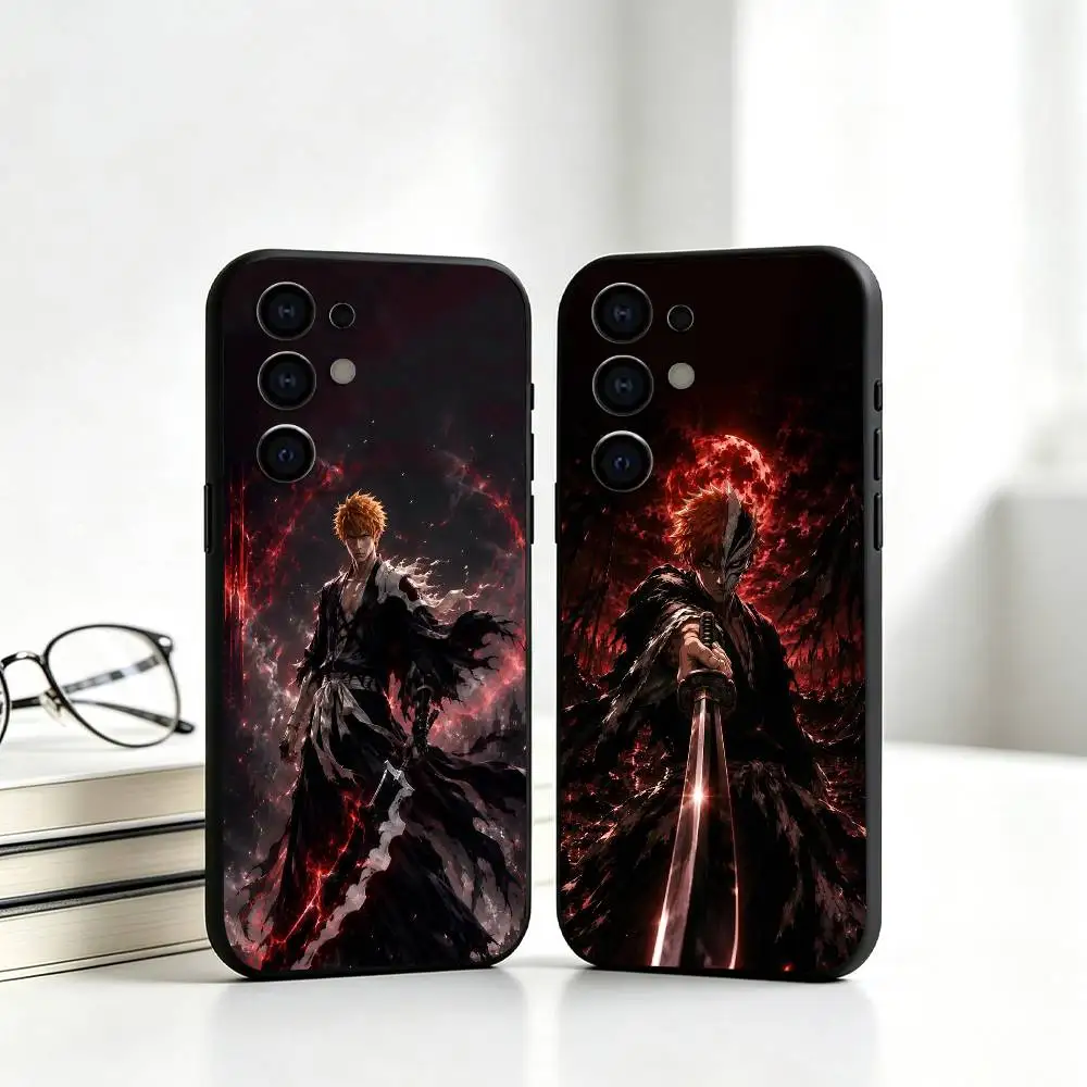 Anime BLEACH Kurosaki Ichigo Phone Case For Samsung S26,S25,S24,S23,S22,S21,S30,Ultra,Plus,Fe,Lite,Note,10,Black Cover Gift