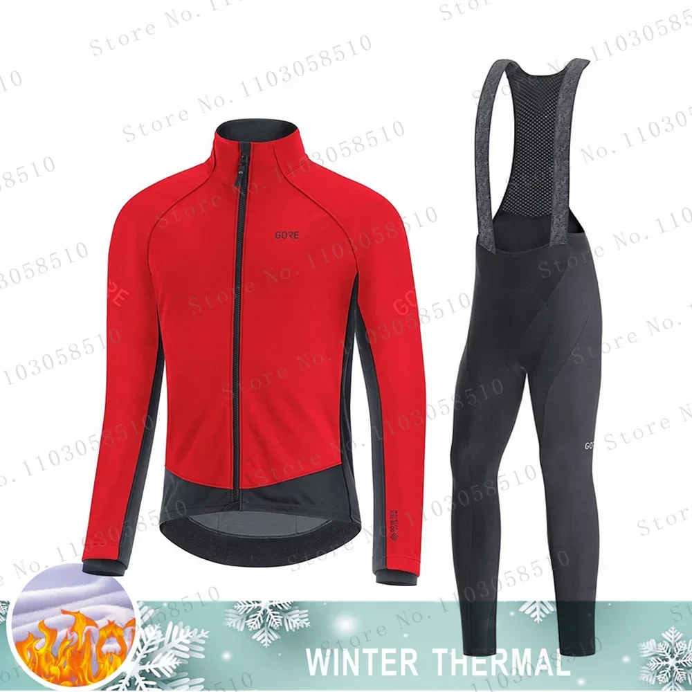 GROE Winter long sleeved team suit bike sportswear snow cashmere warm riding jersey Road Bike Jersey Mtb Uci Shirts 2024 Jacket