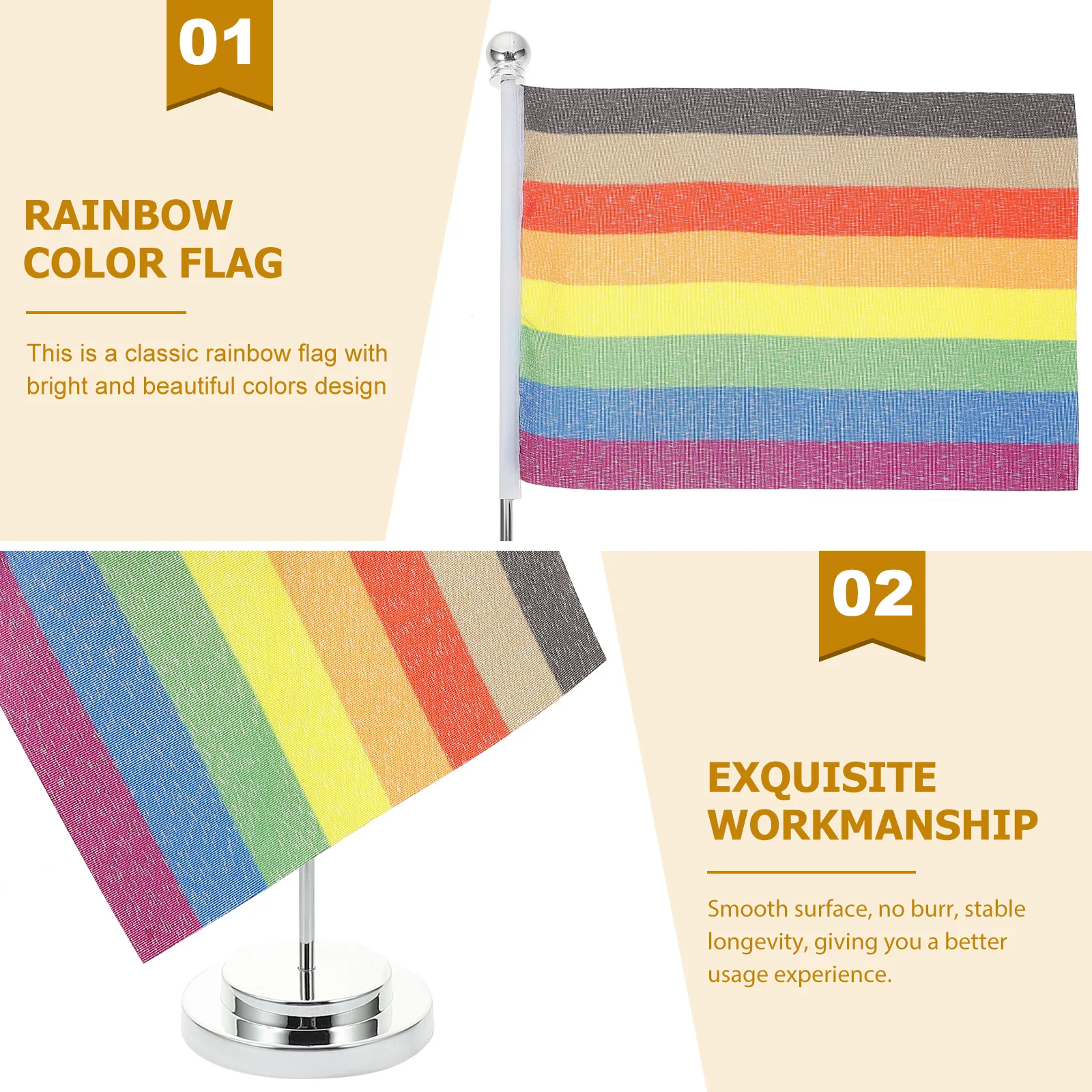 

1 Set Rainbow Table Pride Party Decoration Desk For Gay Bisexual Events Lightweight Flags For Indoor
