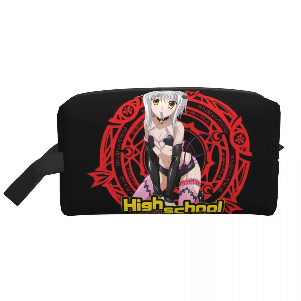 Cute Sexy Girl High School DxD Koneko Toujou Travel Toiletry Bag for Women Makeup Cosmetic Bag Beauty Storage Dopp Kit