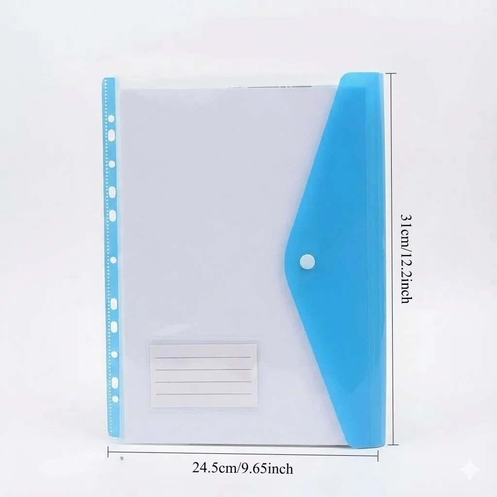 Picture 6: 6/8pcs Colorful horizontal organ folder, large capacity multi-layer bill storage bag, waterproof buckle A4 organ bag