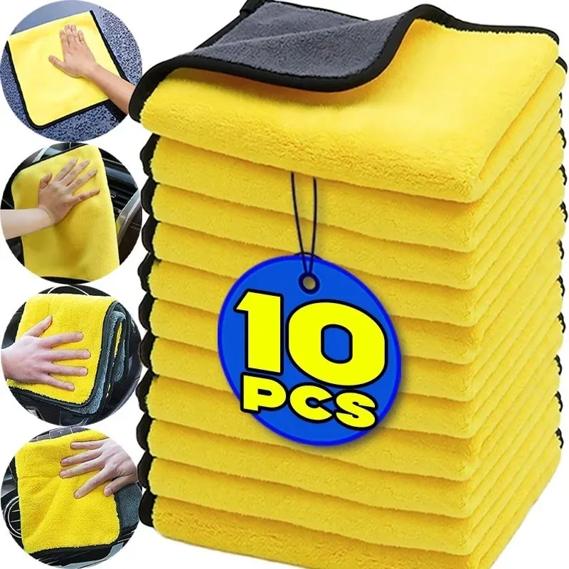 

Microfiber Towels for Cars-Extra Thick Car Drying Towel Absorbent Car Wash Rags for Cars Detailing Interior Reusable Cleaning Du