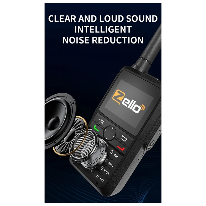 Zello Walkie-Talkie Public Network 4G Radio Bluetooth Outdoor Small Gps Navigation Global Wifi Walkie-Talkie Waterproof Durable