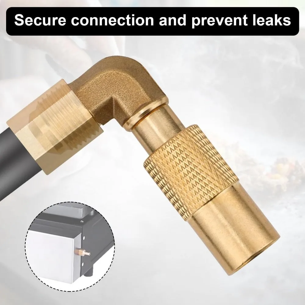 النحاس البروبان الكوع محول 3/8 "ذكر مضيئة الضغط المنخفض تحويل المناسب RV البروبان الكوع محول لبلاكستون 17in/22in #1