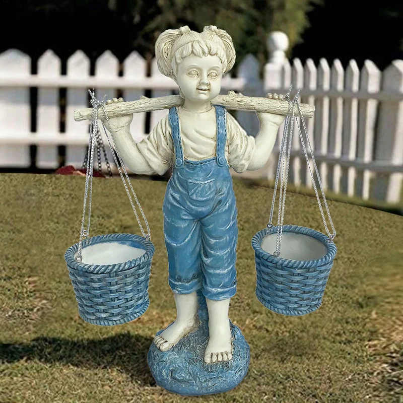 Цветы для сказочной маленькой искусственной кожи, 2 тона, каменные садовые статуи, полимерные садовые статуи, аксессуары для домашнего декора