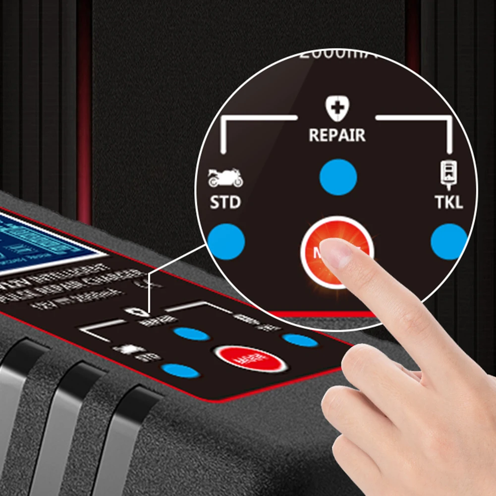 1pc 6V/12V Lithium Battery Charger For 6V/12V Lead-acid Batteries For Cars Motorcycles Lawn Mowers Accessories