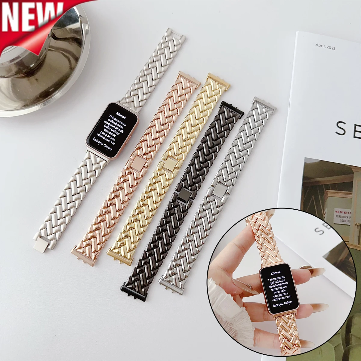 Watch Smartwatch Android - Fit3 Wristband Metal Strap for Samsung