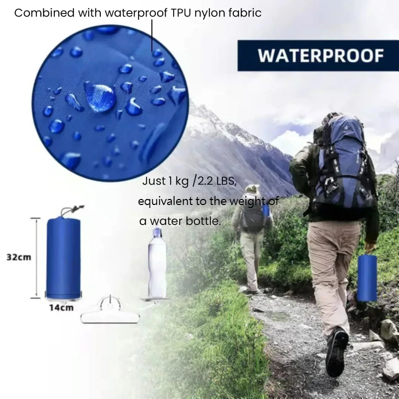 

Outdoor Sleeping Pad Camping Inflatable Mattress with Pillows Travel Mat Folding Bed Ultralight Air Cushion Hiking Trekking
