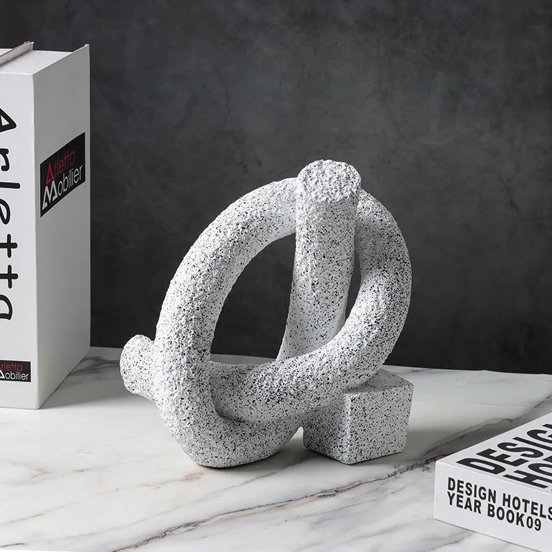 

Stone point abstract hemp point knot geometric jewelry, modern Nordic light luxury, quiet and elegant resin home accessories