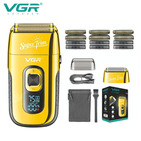VGR Shaver Electric Razor Professional Beard Trimmer Reciprocating Shaving Machine Razors Digital Display Shaver for Men V-332